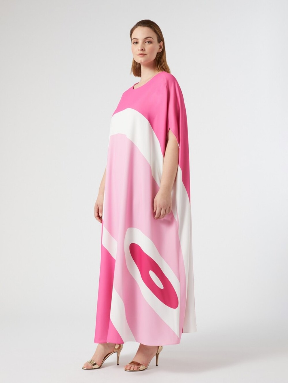 Marina Rinaldi x Sara Battaglia Plus Size 14 Teramo Abstract Print Maxi Dress